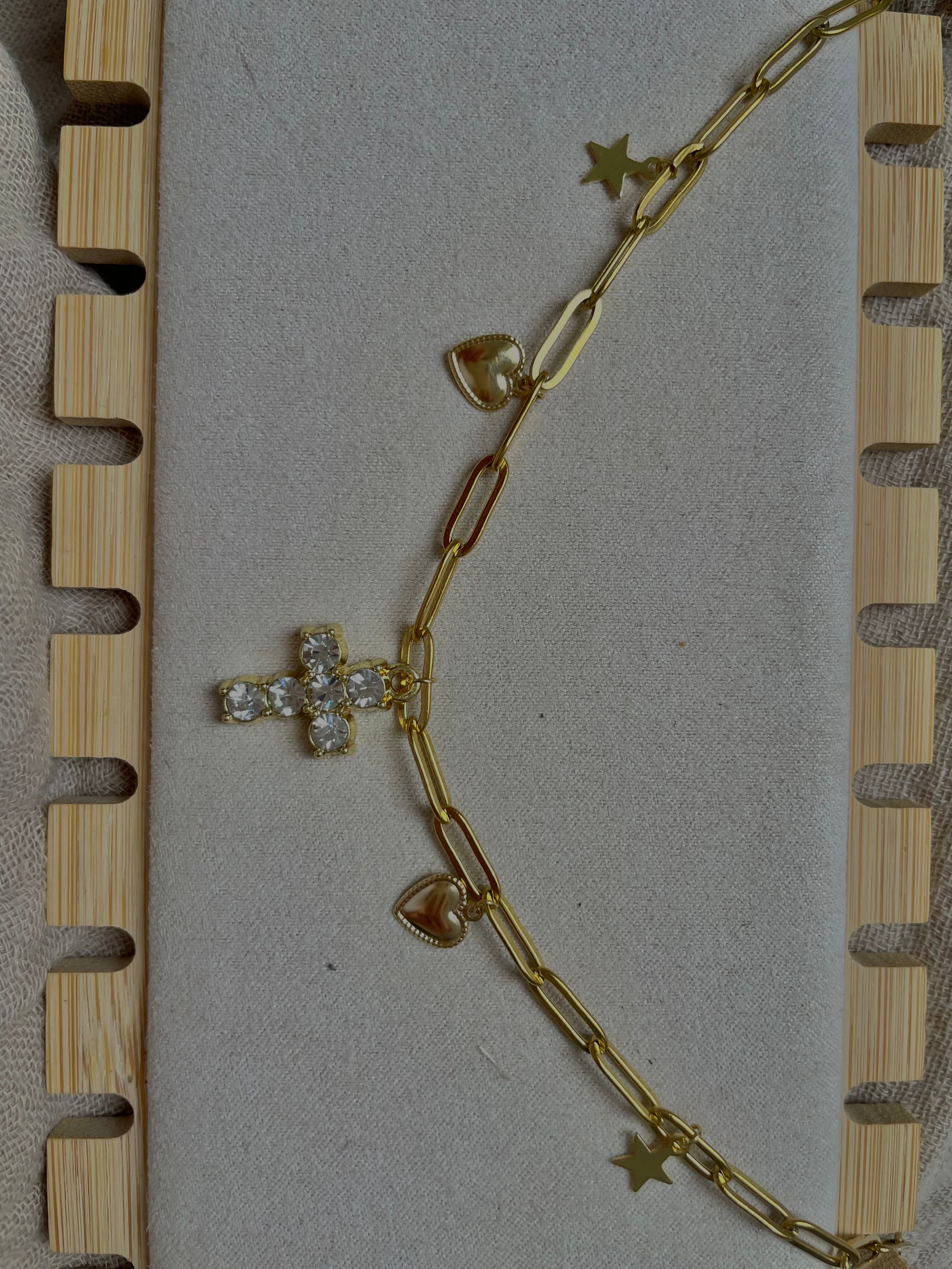 Collier breloques AMOUR